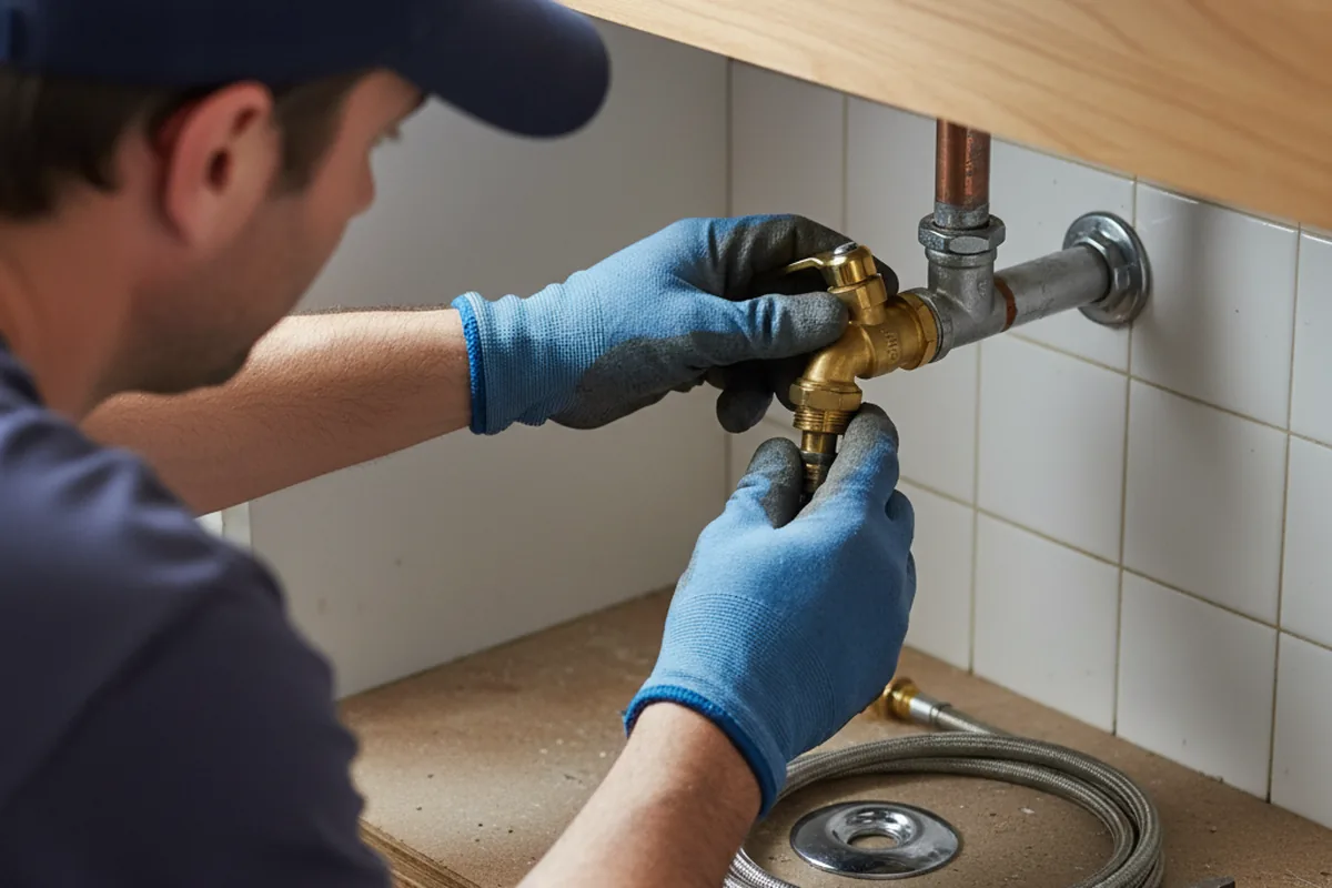 Shutoff valve and fitting work during Emergency Plumbing in Kiowa